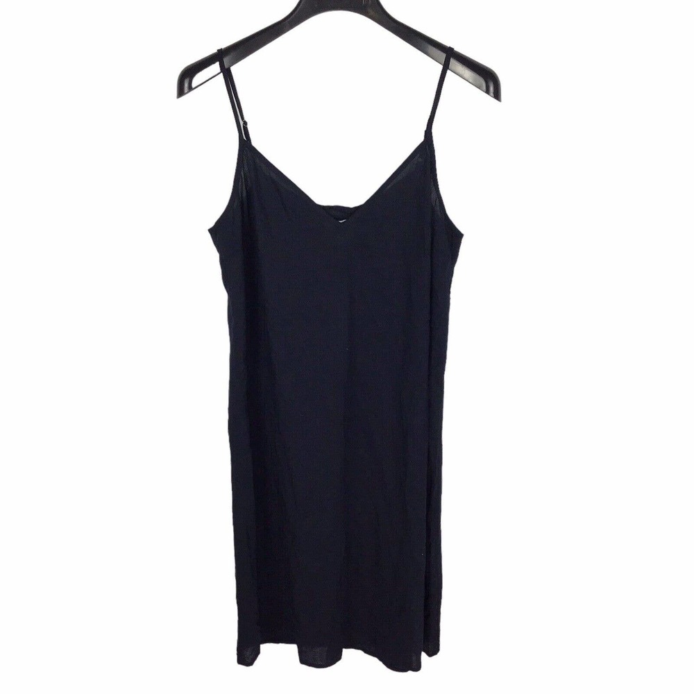 Sundays Navy Blue V Neck Dress Slip Under Liner Lining Size 2 Lightweight Cotton - Picture 1 of 4